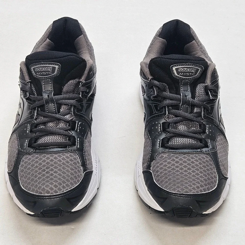 Saucony Mystic Men‎ Running Shoes Gray Black Athletic Sneakers Size 9.5⁸